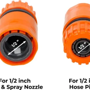 HOKIPO 1/2 Inch Plastic Garden Hose Quick Connector